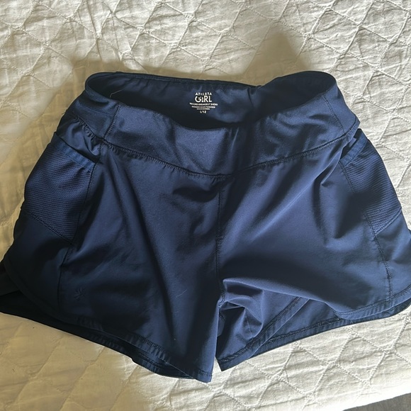 Athleta girl  navy shorts size 12 - Picture 1 of 4